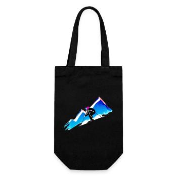 Skiing Ski Ski Outfit Ski Design Skifahrer - Gift Bag for Bottles - black - Front