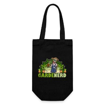 Flowers Garden Landscaping Gardener Horticulture - Gift Bag for Bottles - black - Front