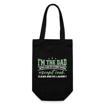 Ich bin der Vater - Geschenkbeutel für Flaschen - Schwarz - Vorne