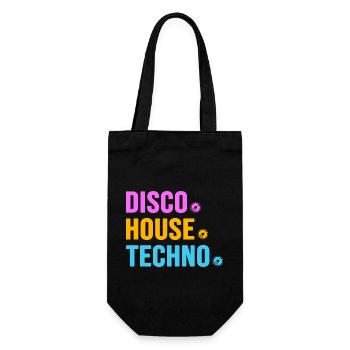 Disco House Techno ballern hard Bass Rave - Gift Bag for Bottles - black - Front