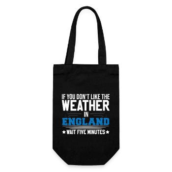 Wenn Sie das Wetter in Englad Witz nicht mögen - Geschenkbeutel für Flaschen - Schwarz - Vorne