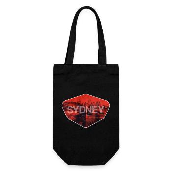 Sydney Retro Skyline Imprimé - Sac à bouteille - noir - Devant