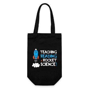 Teaching Reading Is Rocket Science - Geschenkbeutel für Flaschen - Schwarz - Vorne