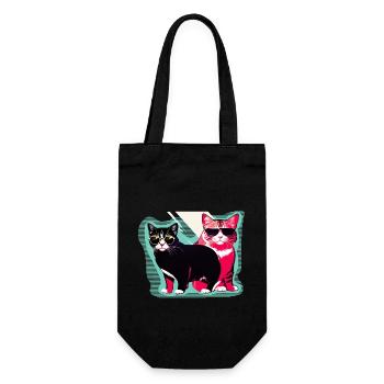 chats cool - Sac à bouteille - noir - Devant