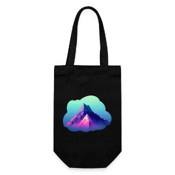 Mountains Hiking Mountain hiking Hiking Mountain hikers - Gift Bag for Bottles - black - Front