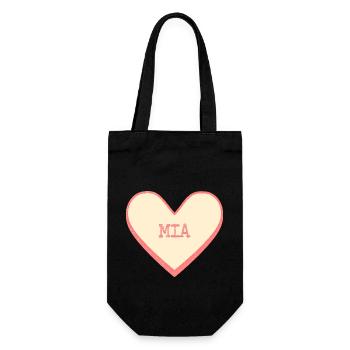 Mia - Geschenkbeutel für Flaschen - Schwarz - Vorne