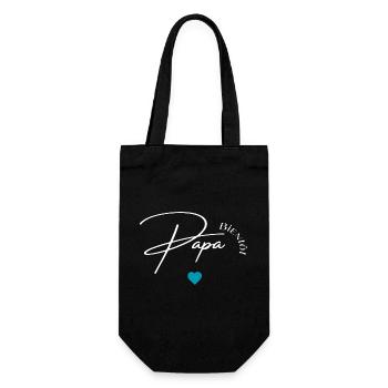 Soon to be a dad - Gift Bag for Bottles - black - Front