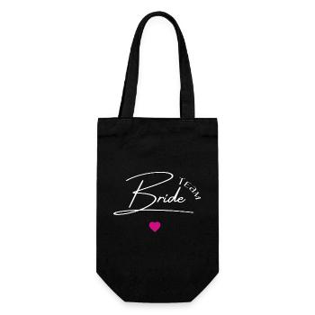 Team bride - Gift Bag for Bottles - black - Front