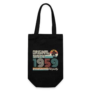 1959 Jubiläum 1959 geboren 1959 Jubiläum - Geschenkbeutel für Flaschen - Schwarz - Vorne