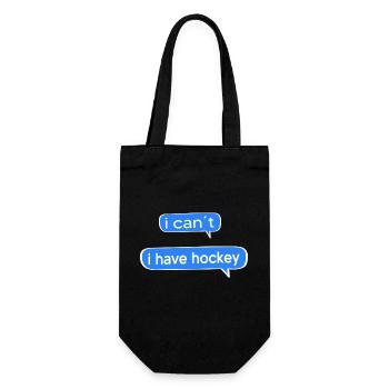 Feldhockey Hockey Hockeysprüche "i have hockey" - Geschenkbeutel für Flaschen - Schwarz - Vorne