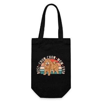 Chow Chow Hund - Geschenkbeutel für Flaschen - Schwarz - Vorne