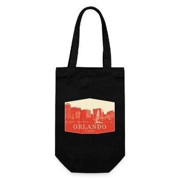 Orlando Skyline Vintage Florida - Gift Bag for Bottles - black - Front