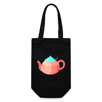 Tea Tea Bags Gift Cup Tea Saying Drink - Gift Bag for Bottles - black - Front