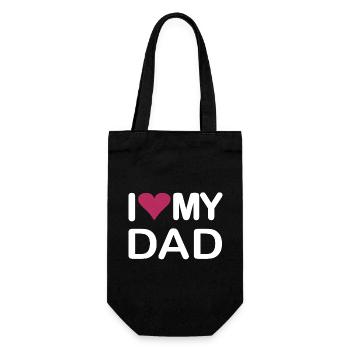 i love my dad - Gift Bag for Bottles - black - Front