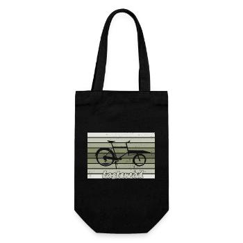 Lastenrad, Retro, Cargobike - Geschenkbeutel für Flaschen - Schwarz - Vorne