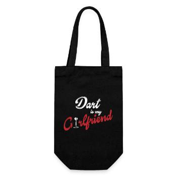 Dartpfeil Dartscheibe Hobby Dart Geschenk - Geschenkbeutel für Flaschen - Schwarz - Vorne