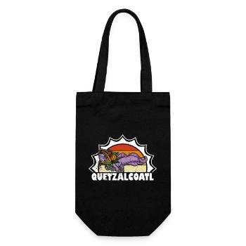 Quetzalcoatl Axolotl Mexiko Azteken Gottheit - Geschenkbeutel für Flaschen - Schwarz - Vorne