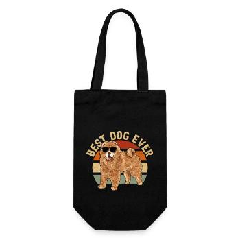 Chow Chow Hund - Geschenkbeutel für Flaschen - Schwarz - Vorne