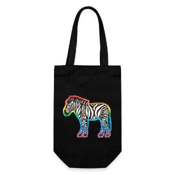 Zebra - Geschenkbeutel für Flaschen - Schwarz - Vorne