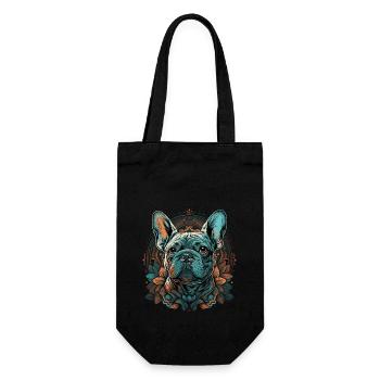 French Bulldog - Gift Bag for Bottles - black - Front