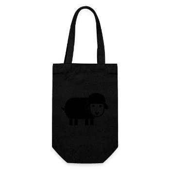 Das süße Schaf - Geschenkbeutel für Flaschen - Schwarz - Vorne