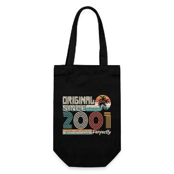 2001 anniversary 2001 born in 2001 anniversary - Gift Bag for Bottles - black - Front