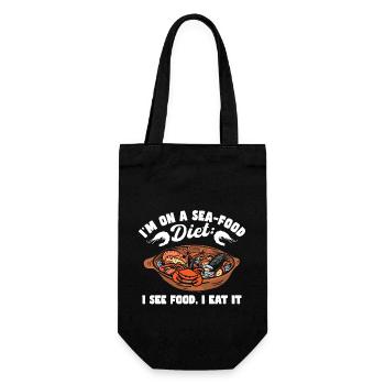 Humour de croisière Drôle de fruits de mer - Sac à bouteille - noir - Devant