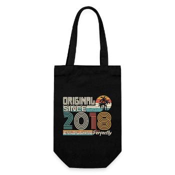 2018 anniversary 2018 born in 2018 anniversary - Gift Bag for Bottles - black - Front