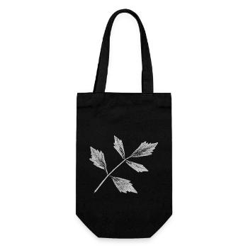 Leaf lovage / herb plant - Gift Bag for Bottles - black - Front