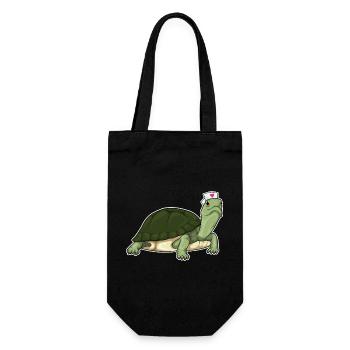 Schildkröte Krankenschwester - Geschenkbeutel für Flaschen - Schwarz - Vorne