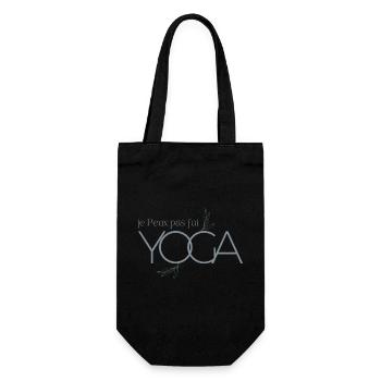 Je peux pas j'ai yoga - Sac à bouteille - noir - Devant