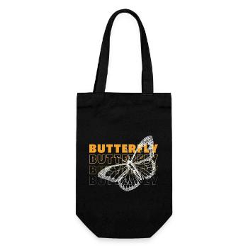 Butterfly Schmetterling - Geschenkbeutel für Flaschen - Schwarz - Vorne