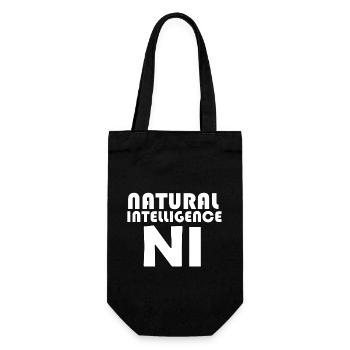 Natürliche Intelligenz - Geschenkbeutel für Flaschen - Schwarz - Vorne