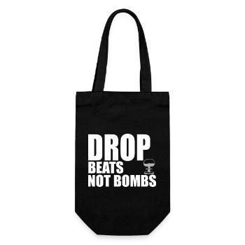 Drop beats quote - Gift Bag for Bottles - black - Front