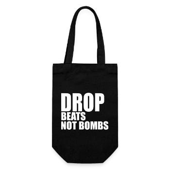 Drop beats not bombs - Gift Bag for Bottles - black - Front