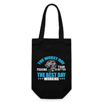 The Worst Day Fishing Is Better Then The Best Day - Gift Bag for Bottles - black - Front