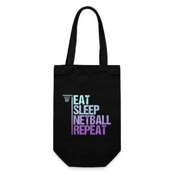 Netball Lustiger Netballspieler - Geschenkbeutel für Flaschen - Schwarz - Vorne