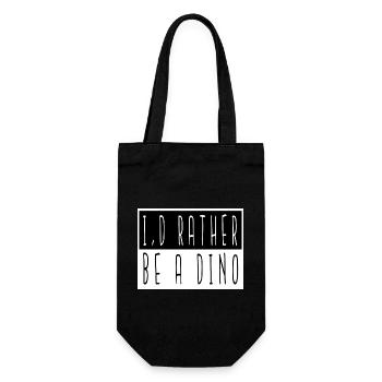 Angry Face Boys Bicycle Ride Old Chrome Dino Dino - Gift Bag for Bottles - black - Front