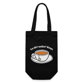 Tee Humor Teebeutel Teetrinker Lustiger Tee - Geschenkbeutel für Flaschen - Schwarz - Vorne