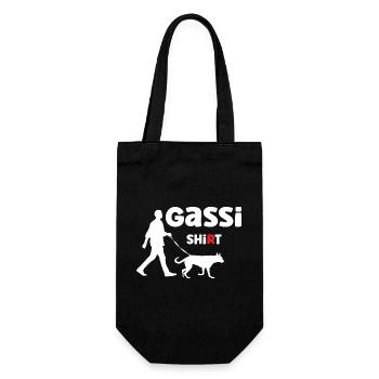 Offizielles Gassi Shi(r)t für jede Runde mit Hund - Geschenkbeutel für Flaschen - Schwarz - Vorne