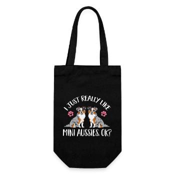 Miniature Australian Shepherd - Gift Bag for Bottles - black - Front