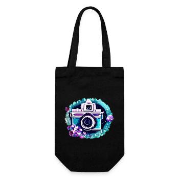 Photographer Funny Photographing Camera Photographers - Gift Bag for Bottles - black - Front