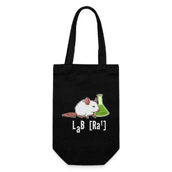 Lab Rat Science Wissenschaftler Labor Laborant - Geschenkbeutel für Flaschen - Schwarz - Vorne