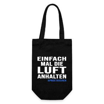 apnoetaucher apnoe tauchen oxygen - Geschenkbeutel für Flaschen - Schwarz - Vorne