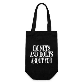 funny robots christmas pajama this engineer geek - Gift Bag for Bottles - black - Front