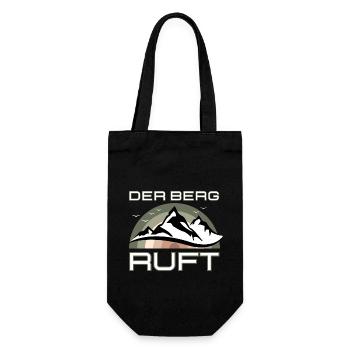 Der Berg ruft bunt Vintage - Geschenkbeutel für Flaschen - Schwarz - Vorne