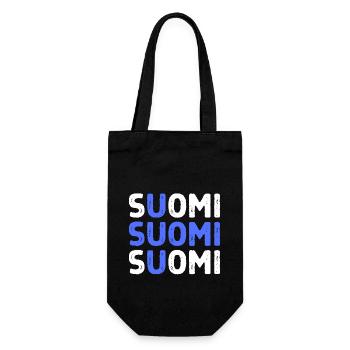 English word flag - Gift Bag for Bottles - black - Front