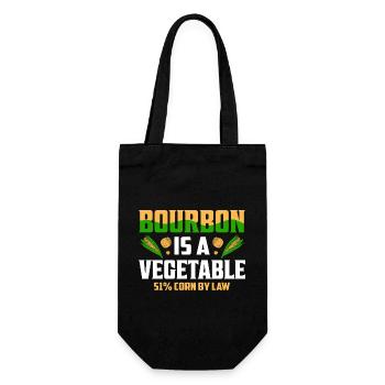 Bourbon Is A Vegetable 51% Corn By Law Whiskey Dri - Geschenkbeutel für Flaschen - Schwarz - Vorne