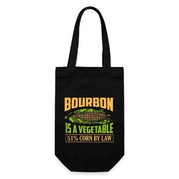 Bourbon Is A Vegetable 51% Corn By Law Drinking Wh - Geschenkbeutel für Flaschen - Schwarz - Vorne