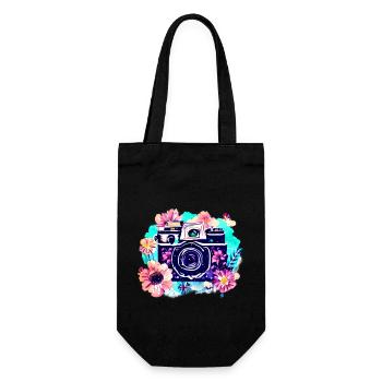 Photographer Photographing Camera Funny Photographers - Gift Bag for Bottles - black - Front